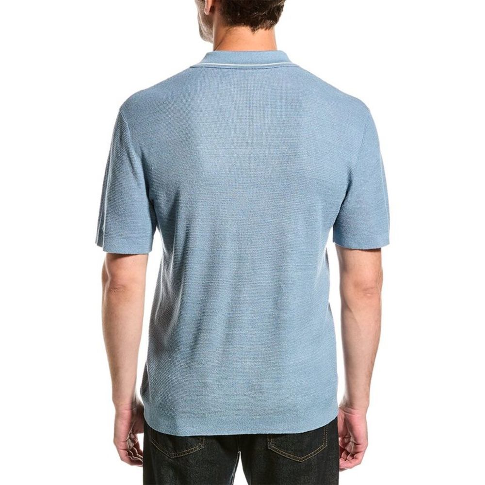 Theory Birke Linen-Blend Polo Shirt - Picture 2 of 3